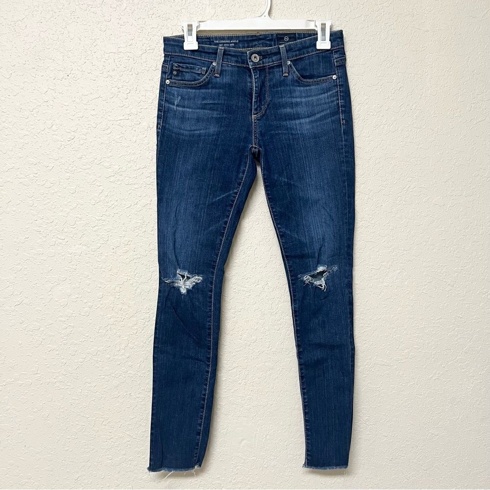 Adriano Goldschmied AG The Legging Super Skinny Ankle Blue Denim Jeans Size 25R